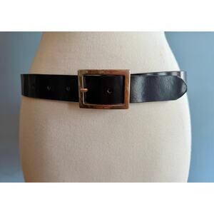 GAP Black Italian Leather Belt Womens sz 32
